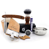 Haryali's Wooden Straight Razor Kit